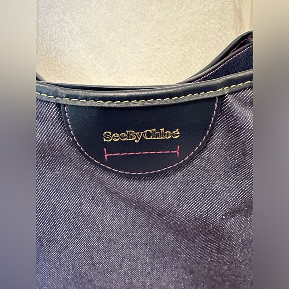 SEE BY CHLOE Small Denim Joan Bag - Picture 7 of 12